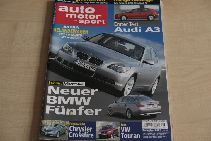 Deckblatt Auto Motor und Sport (08/2003)
